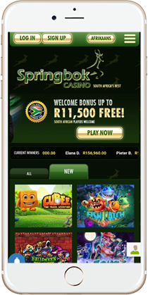 Springbok casino mobile responsive lobby